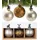 Brubaker 3er Set Weihnachtskugeln aus Glas - Stern, Schneeflocke und Herz - Premium Baumkugeln mit Porzellan Figur - Handbemalte Weihnachtsdekoration - 8cm Christbaumkugeln Silber/Grau