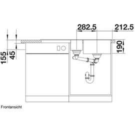 Blanco Colectis 6 S rechts schwarz + InFino