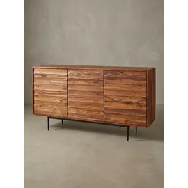 KADIMA DESIGN Charmantes Sheesham Sideboard 150 x 81 x 41 cm Braun