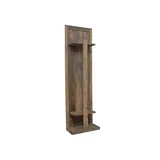 Massivmoebel24 Wandgarderobe Sheesham 55 x 200 x 35 cm Grau