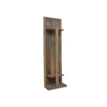 Massivmoebel24 Wandgarderobe Sheesham 55 x 200 x 35 cm Grau