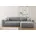 Eckcouch Polyester mit Schlaffunktion 2-Sitzer Grau