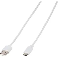 Vivanco USB 2.0 USB-A auf USB-Type-C Stecker 1.0m Weiß