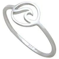 Gemshine Ring 'WELLE' silver coloured Grau Damen