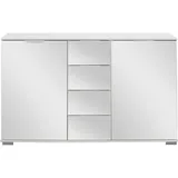 Livetastic Kommode, Weiß, Holzwerkstoff, 2 Fächer, 4 Schubladen, 130x83x41 cm, Beimöbel erhältlich, Wohnzimmer, Kommoden & Sideboards, Kommoden