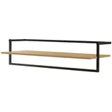 [en.casa] Wandgarderobe Evje 80 x 30 x 20 cm Schwarz