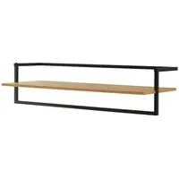 [en.casa] Wandgarderobe Evje 80 x 30 x 20 cm Schwarz