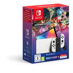 Nintendo Switch - OLED-Modell (weiß) + Mario Kart 8 Deluxe