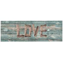 vidaXL Küchenbodenmatte Waschbar Love 45x150 cm