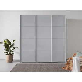 Rauch Schwebetürenschrank RAUCH "Kleiderschrank Schrank Garderobe Wäscheschrank Ankleide OTELI", grau (seidengrau), B:203cm H:229cm T:68cm, Holzwerkstoff, Schränke, Schwebetürenschrank, in verschiedenen Dekor- und Hochglanzfarben