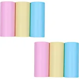 Namvo 6 Rollen buntes Thermodruckpapier, tragbare Thermodrucker, Mini-Fotodrucker-Etiketten (57 x 25 mm)