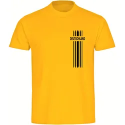 multifanshop Herren T-Shirt - Deutschland - Streifen - Druck schwarz - Männer