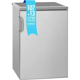 Bomann KS 2194.1 Kühlschrank (120 l, 845 mm hoch, Edelstahl)