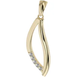 Ketten-Anhänger ADELIA ́S, gold, Schmuckanhänger, Damen, Silber 925 (Sterlingsilber)
