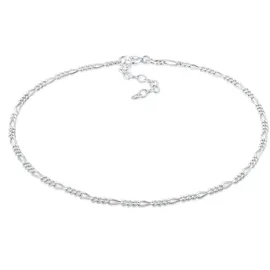 Elli Fußschmuck 925 Silber Figaro Fußkettchen Basic Gr.: 23 cm