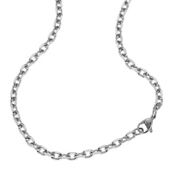 Collierkettchen »Edelstahl Ankerkette 4mm breit«, 670900-0 grau