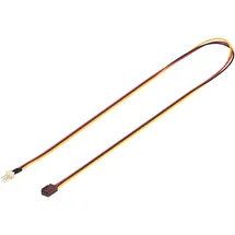 goobay Wentronic 93876 Internes Lüfter-Strom Verlängerungskabel (3 pin Stecker-Buchse) schwarz