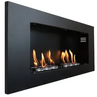 Kaminbau Mierzwa Echtfeuer-Dekokamin Aurora (Supreme, Brenngel & Bio-Ethanol Kamin inkl. 6 Brenndosen & Keramische Watte), Farbwahl, Gelkamin, Ethanolkamin, Kaminofen, Wandkamin schwarz