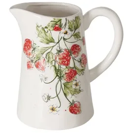 Boltze Keramik-Krug STRAWBERRY mit Erdbeeren 1250 ml
