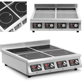 Royal Catering Induktionsplatte 4 x 3500 W 4 x 20 cm Timer