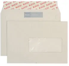 Elco Sycling C6 Abziehstreifen Briefumschläge Grau 162 (B) x 114 (H) mm Mit Fenster 100 g/m2 Recycled 500 Stück