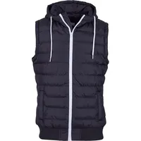 URBAN CLASSICS Small Bubble Hooded Vest Weste blackwhite,