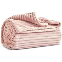 KARACA Ruby Stripe Wellsoft Einzel Decke, Rosa