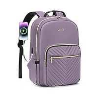 LOVEVOOK Laptop Rucksack Damen, 15,6 Zoll Wasserdicht Schulrucksack Mädchen Teenager mit USB-Ladeanschluss, Groß Laptoprucksack für Business Reisen Schule Arbeit Uni