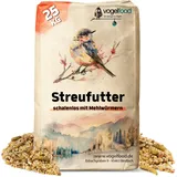 25 kg Streufutter ohne Schalen mit Mehlwürmern für Wildvögel