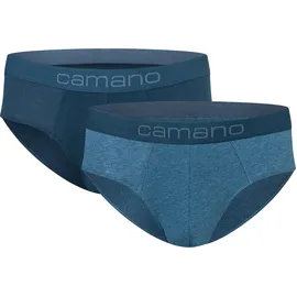 CAMANO Slip comfort 2er Pack mit elastischem Logobund blau - L