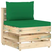 vidaXL Modulares Mittelsofa mit Kissen grün