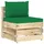 vidaXL Modulares Mittelsofa mit Kissen grün