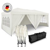 Kronenburg ® Kronenburg Faltpavillon Wasserdicht Zelt Dachmaß 3x6m UV-Schutz champagner 6 Seiten - 3 m X 6 m X 6 m