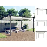 vidaXL Pavillon mit Ausziehbarem Dach 4x3 m Creme