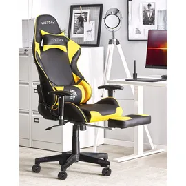 Beliani Victory Gaming-Stuhl Schwarz/Gelb