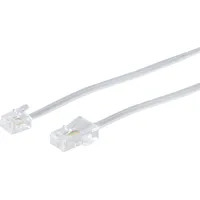 ShiverPeaks ®-BASIC-S--Modular-ISDN-Anschlusskabel Western-Stecker 8/4 auf Western-Stecker 6/4, weiß, 6,0m