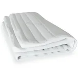 AM Qualitätsmatratzen Lyocell Topper Bezug 140x190 4-6 cm Kernhöhe - Made in Germany & Oeko-TEX Siegel - Allergiker Topperbezug 140x190cm mit Anti-Rustch Unterseite & 4-seitigem Reißverschluss