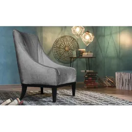 Max Winzer Sessel Lina Samt 67 x 96 x 0 cm Schwarz