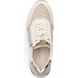 Marco Tozzi Damen Wedge Sneaker Freizeit mit Keilabsatz, Beige (Cream Comb), 38