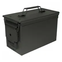 Max Fuchs MFH Allzweckkiste US Munitionskiste, Cal. 50 mm, M2A1, Metall, spritzwassergeschützt grün