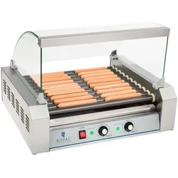 Royal Catering Hot Dog Grill - 11 Rollen - Teflon