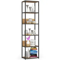 Akord Bücherregal 50 x 32 x 192 cm Schwarz/Eiche