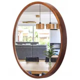 stolarnia pika Runder Wandspiegel 57 x 57 cm Braun