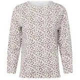 Marie Lund Langarmshirt Ecru/Braun XS