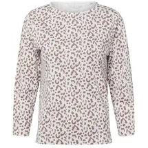 Marie Lund Langarmshirt Ecru/Braun XS