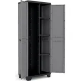 KETER Kunststoffschrank Stilo 68 x 173 x 39 cm Grau/Rot/Schwarz