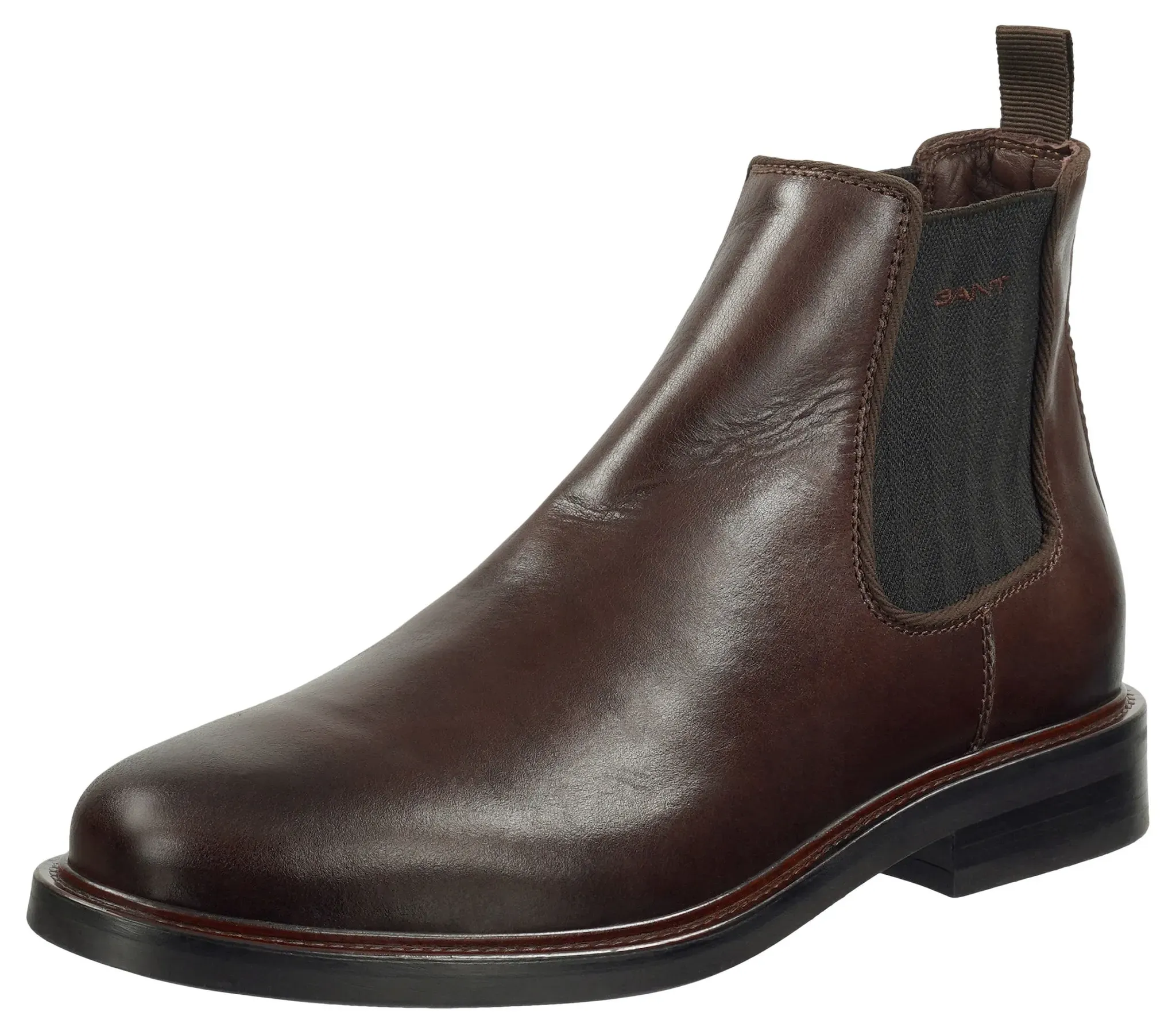 Chelseaboots »St. Fairkon«, Stiefelette, Anzugschuh, Business Schuh mit Strecheinsatz, Blockabsatz, Gr. 46, kastanie, , 27349652-46