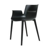 Kartell 580209 Stuhl mit Armlehnen, Plastik, schwarz, 54 x 62 x 77 cm