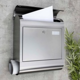 Hi Edelstahl Briefkasten mit Zeitungsfach (60180)