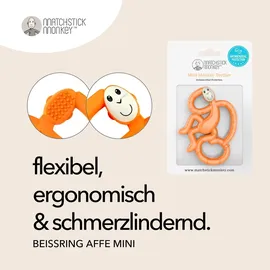 MATCHSTICK MONKEY Beißring Affe mini orange